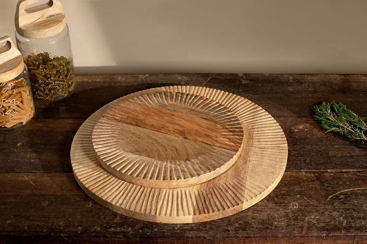 Soria Medium Round Chopping Board - Mango Wood image
