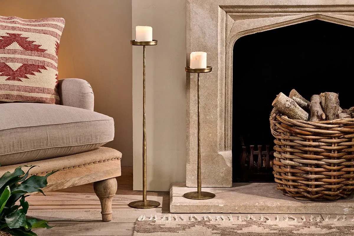 Sundra Small Candle Stand - Antique Brass, Iron image