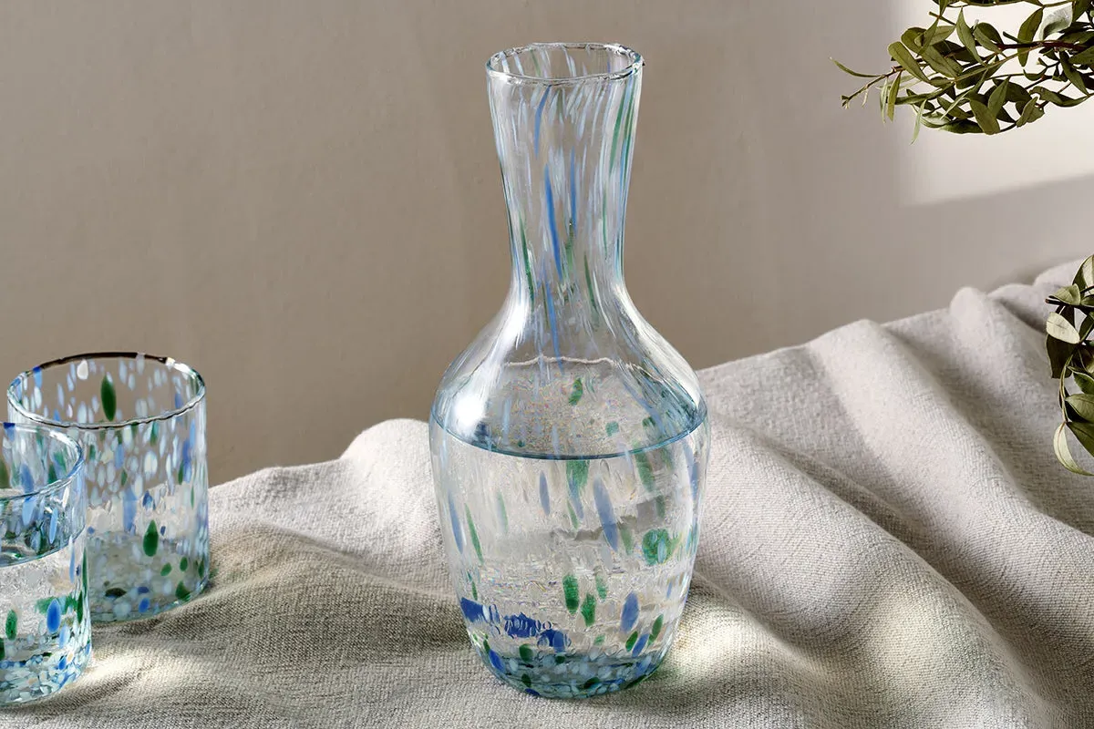 Taja Jug - Sea Blue, Glass image