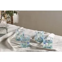 Taja Set of 4 Tumblers - Sea Blue, Recycled Glass alternate view