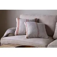 Tajana Linen Stripe Cushion Cover Thick Stripe - Rust