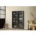 Takua Wide Iron Cabinet - Dark Grey