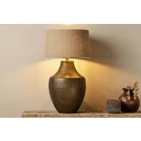 Tanda Etched Table Lamp - Antique Brass, Metal alternate view