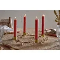 Tanu Beaded Candle Holder - Natural, Mango Wood