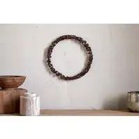 Tanu Beaded Wreath - Ruby, Mango Wood