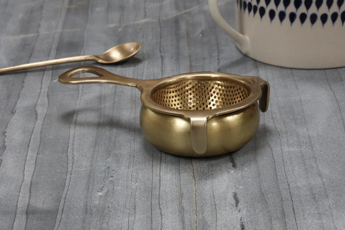 Tea Strainer - Antique Brass image