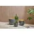 Tembesi Medium Etched Planter - Antique Black, Aluminium