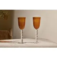 Thimma Wine Glass Set of 2 - Amber