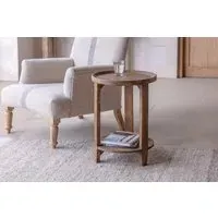 Triveni Side Table - Walnut, Mango Wood