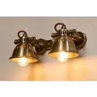 Tubu Double Spot Light - Antique Brass