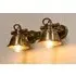 Tubu Double Spot Light - Antique Brass