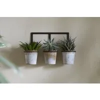 Tukana Triple Wall Hung Planter - Zinc alternate view