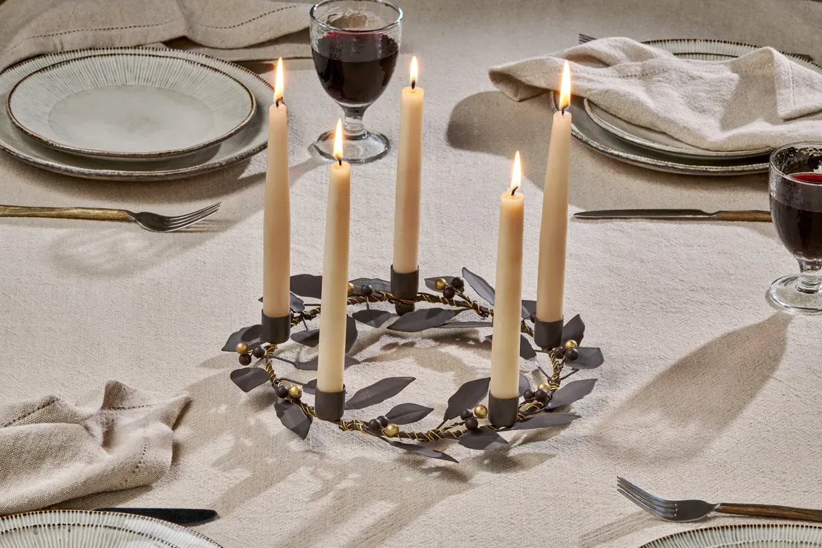 Tula Garland Candle Holder - Brass image