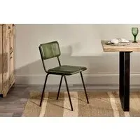Ukari Leather Dining Chair - Rich Green