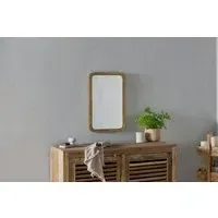 Ungura Small Round Mirror - Antique Brass