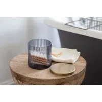 Valeska Recycled Glass Storage Pot - Grey Smoke alternate view
