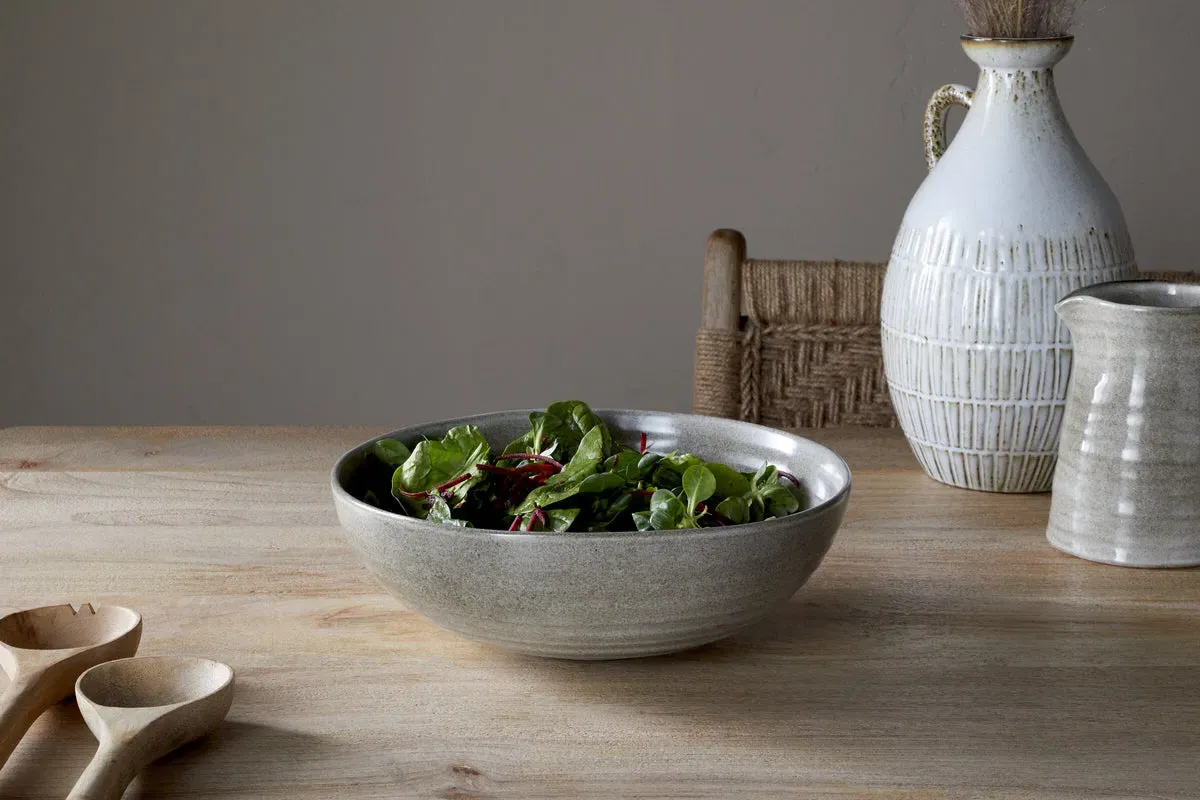 Valinha Earthenware Serving Bowl - Grey image