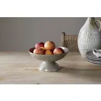 Valinha Footed Bowl - Grey, Earthenware