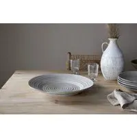Valinha Round Platter - Grey, Earthenware