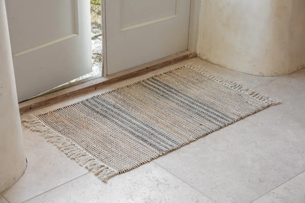Varli Jute & Cotton Doormat - Natural image