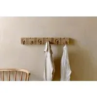 Veduru Mango Wood Carved Hook Row of 6