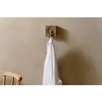 Veduru Mango Wood Carved Square Hook - Natural