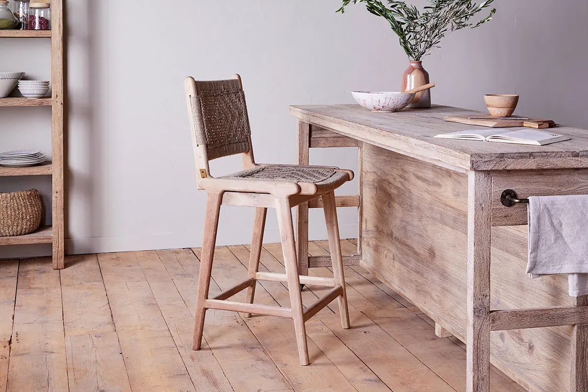 Vinay Woven Counter Dining Chair - Natural image