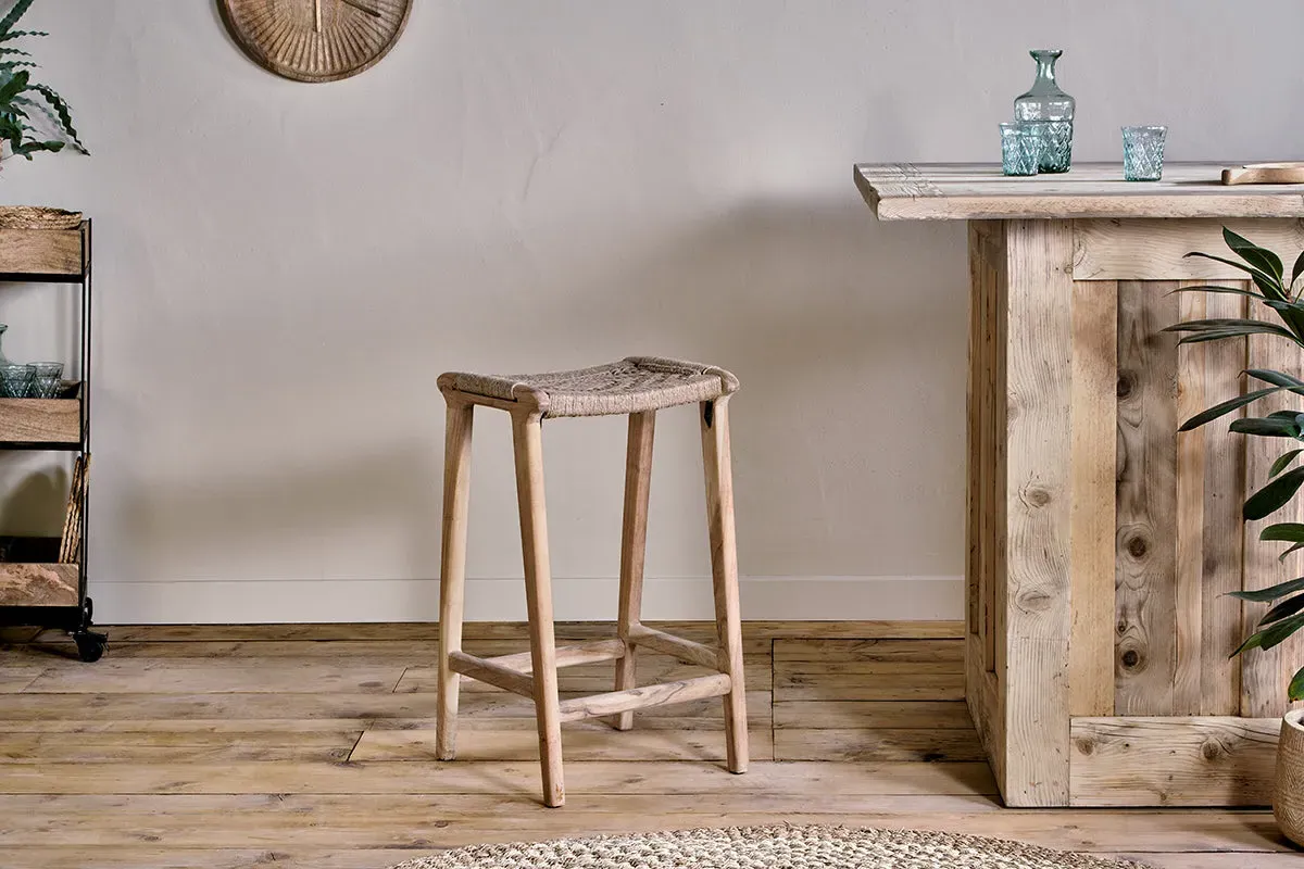 Vinay Woven Counter Dining Stool - Brown image