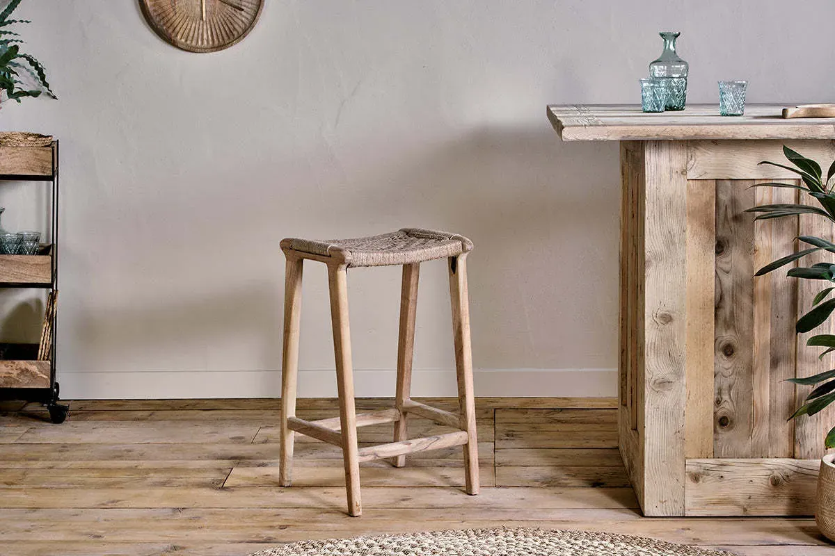 Vinay Woven Counter Stool - Brown, Jute product