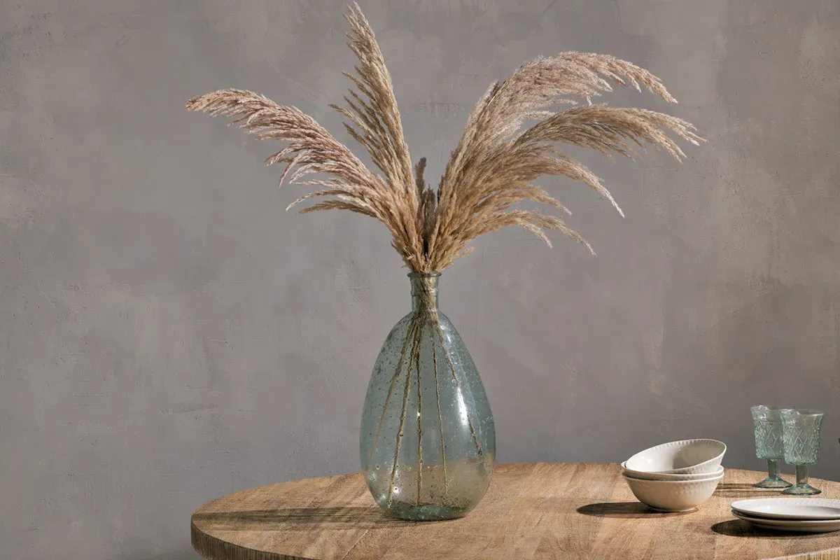 Virya Recycled Glass Vase - Pale Blue image