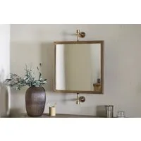 Visala Square Swivel Wall Mirror - Antique Brass alternate view