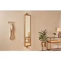 Visala Swivel Full Length Wall Mirror - Antique Brass