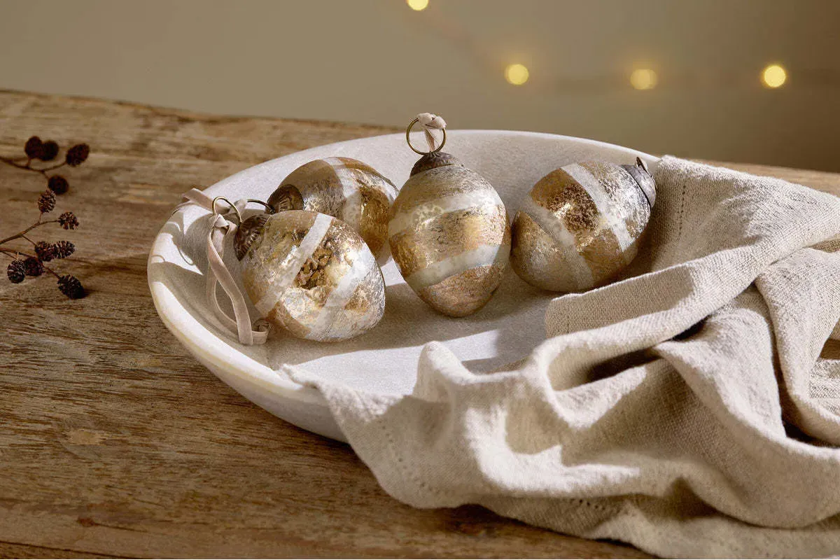 Viti Set of 4 Christmas Baubles - Gold product