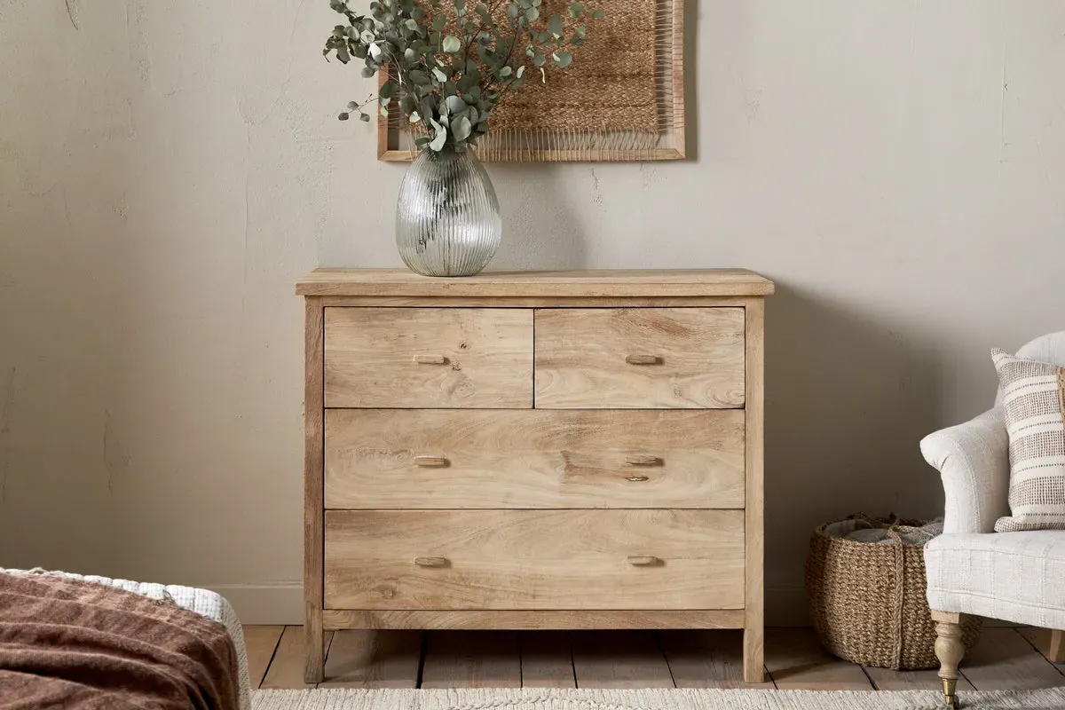 Vivan Grooved Chest of Drawers - Natural image