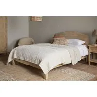 Vivan Grooved King Size Bed Frame - Natural, Mango Wood alternate view