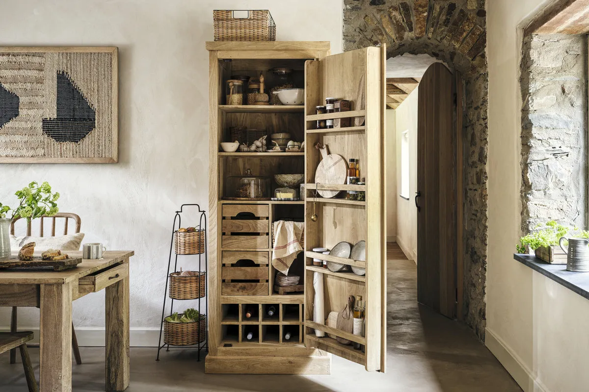 Vivan Grooved Pantry Cupboard with Storage - Natural product