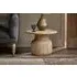 Vivan Grooved Side Table - Natural, Wood