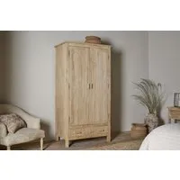 Vivan Grooved Wardrobe with Storage - Natural alternate view