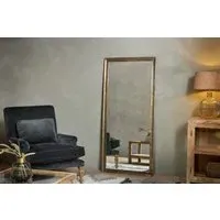 Yadur Full Length Rectangular Mirror - Antique Brass, Aluminium