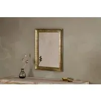 Yadur Small Rectangular Mirror - Antique Brass, Aluminium
