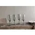 Yala Hammered Champagne Glass Set Of 4 - Sage Green