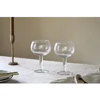 Yala Hammered Gin Glass Set Of 2 - Clear