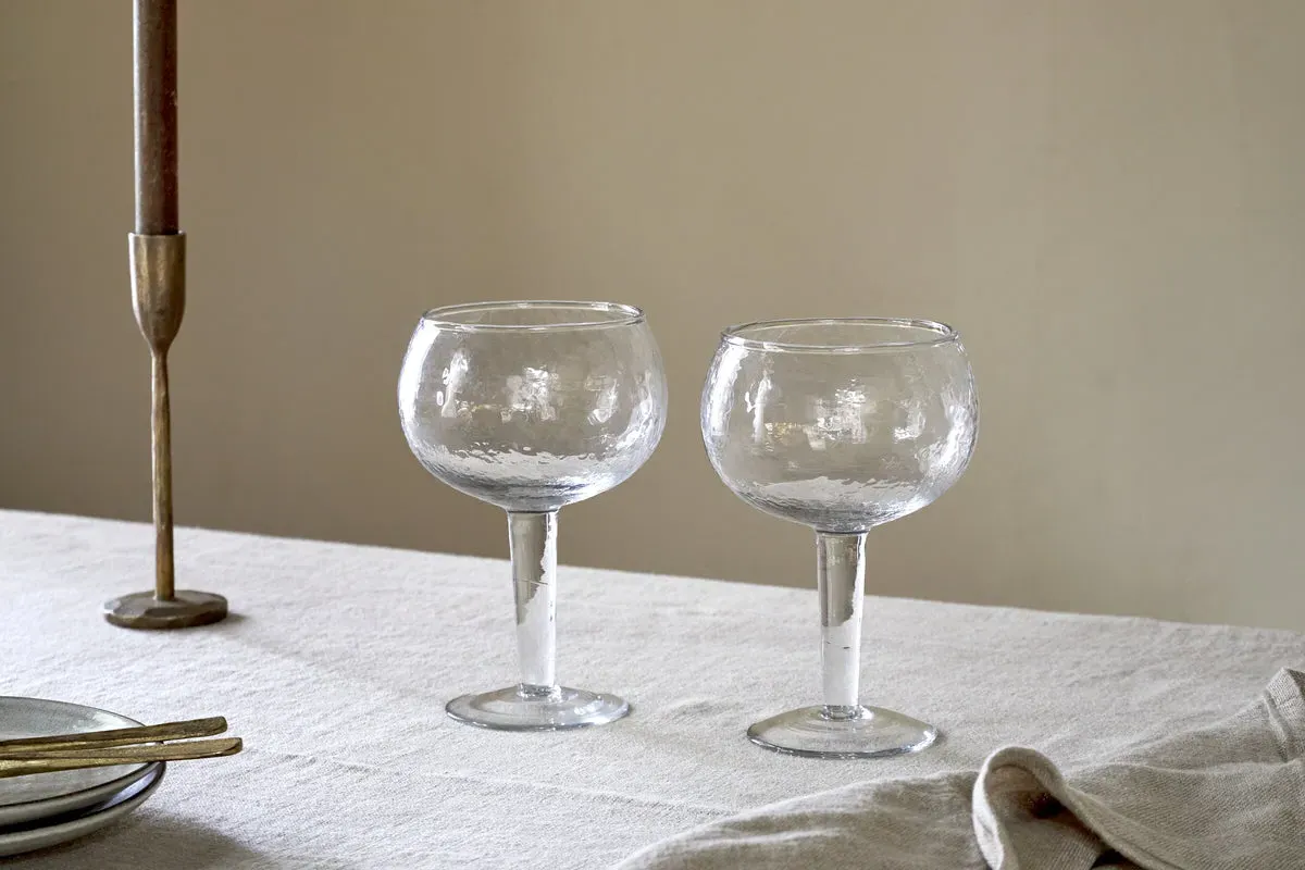 Yala Hammered Gin Glass Set Of 2 - Clear image