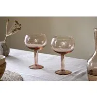 Yala Hammered Gin Glass Set Of 2 - Dusty Terracotta