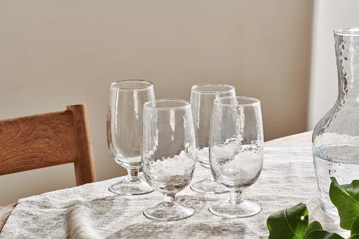 Yala Hammered Glass Set of 4 - Clear image