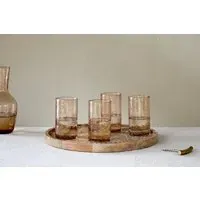 Yala Hammered Highball Set Of 4 - Dusty Terracotta, Glass