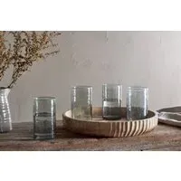 Yala Hammered Highball Set Of 4 - Sage Green