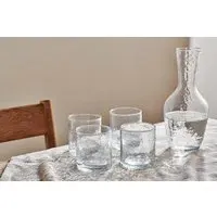 Yala Hammered Tumbler Set of 4 - Clear Glass