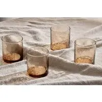 Yala Hammered Tumbler Set of 4 - Dusty Terracotta