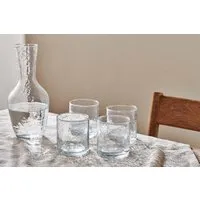 Yala Hammered Tumbler Set of 4 - Clear, Recycled Glass alternate view